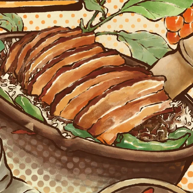 细节：擂神扣肉